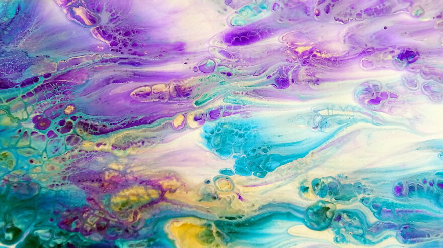 Pebeo Experiences ~ Ready To Use Acrylic Pouring Paints ~ Hair Dryer Pour