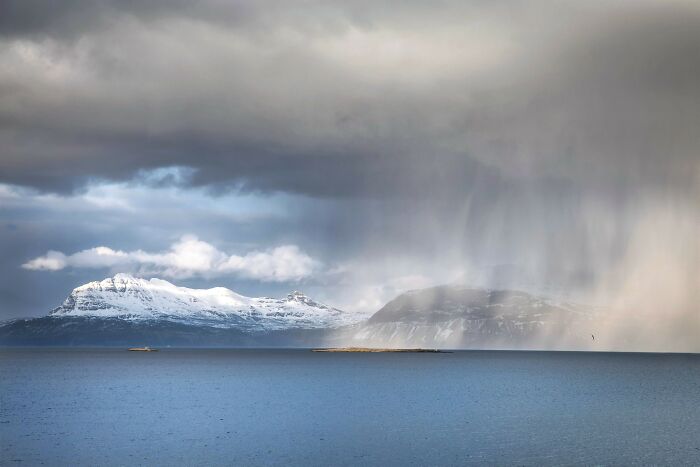 Incoming Snow Storm In Harstad, Norway