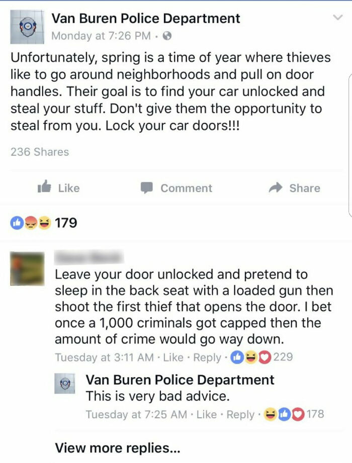 Even My Local Police Department Had To Call Out This Guy's Bulls**t