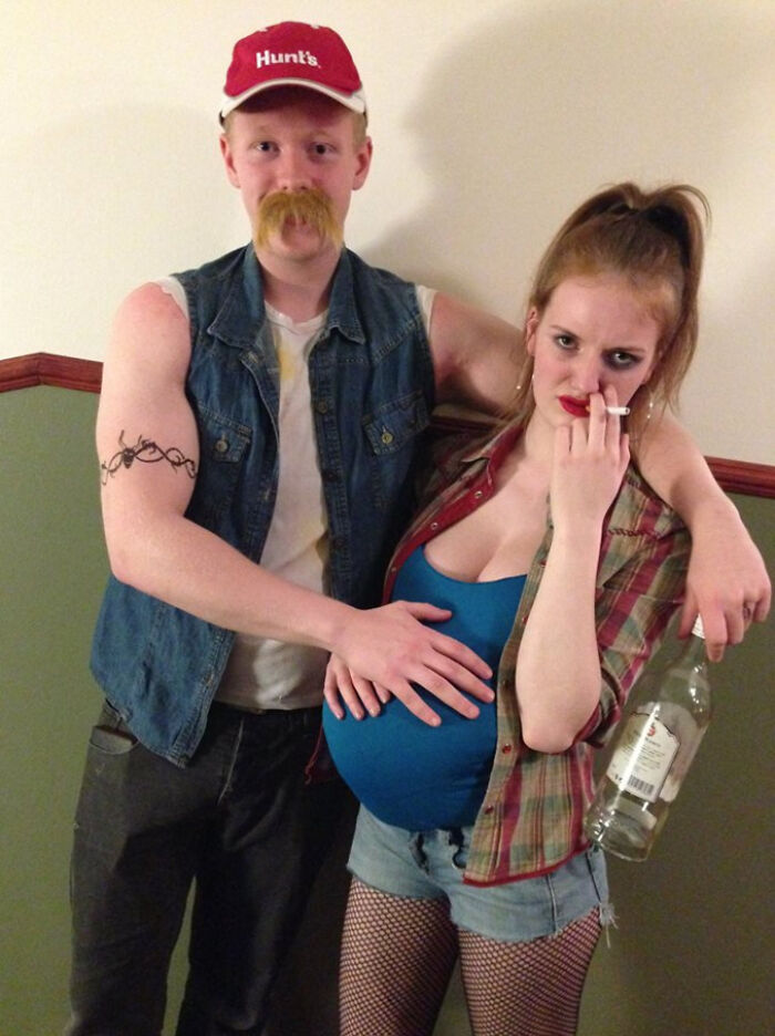 My GF And I Made This Costume Last Minute For Less Than 5$