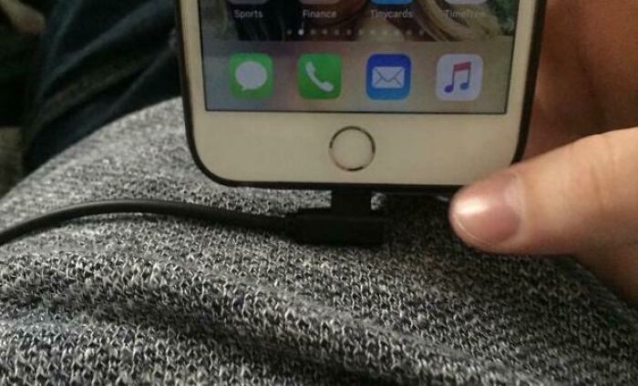 A Charger That Sits Flat When Using So That You Don’t Bend And Break It