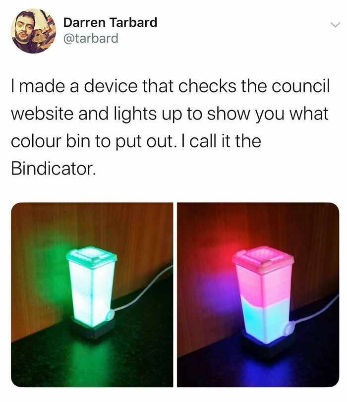 It Shows You What Colour Bin To Put Outside Your House