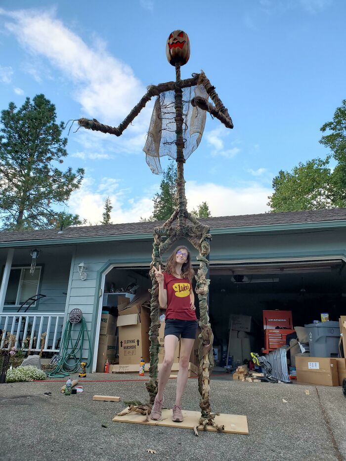 Home Depot Ran Out Of 12 Foot Halloween Monsters. I Made My Own For About $100