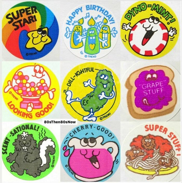 Who Remembers These Scratch And Sniff Stickers... I Got The Pickle One Once In 1985 I Remember (First Year Of School)