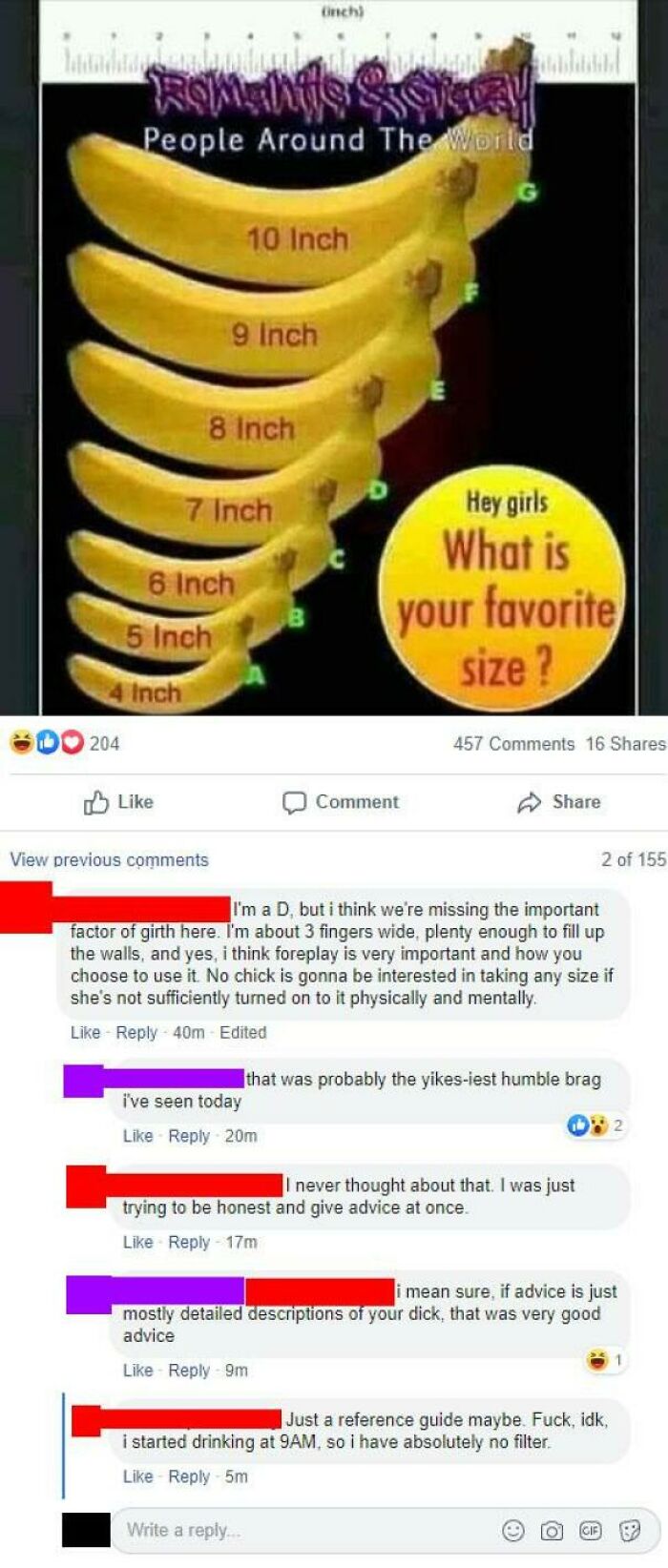 Most Comments Were Pretty Nice And Were About Actual Bananas But Then This Dude Decides To Come In
