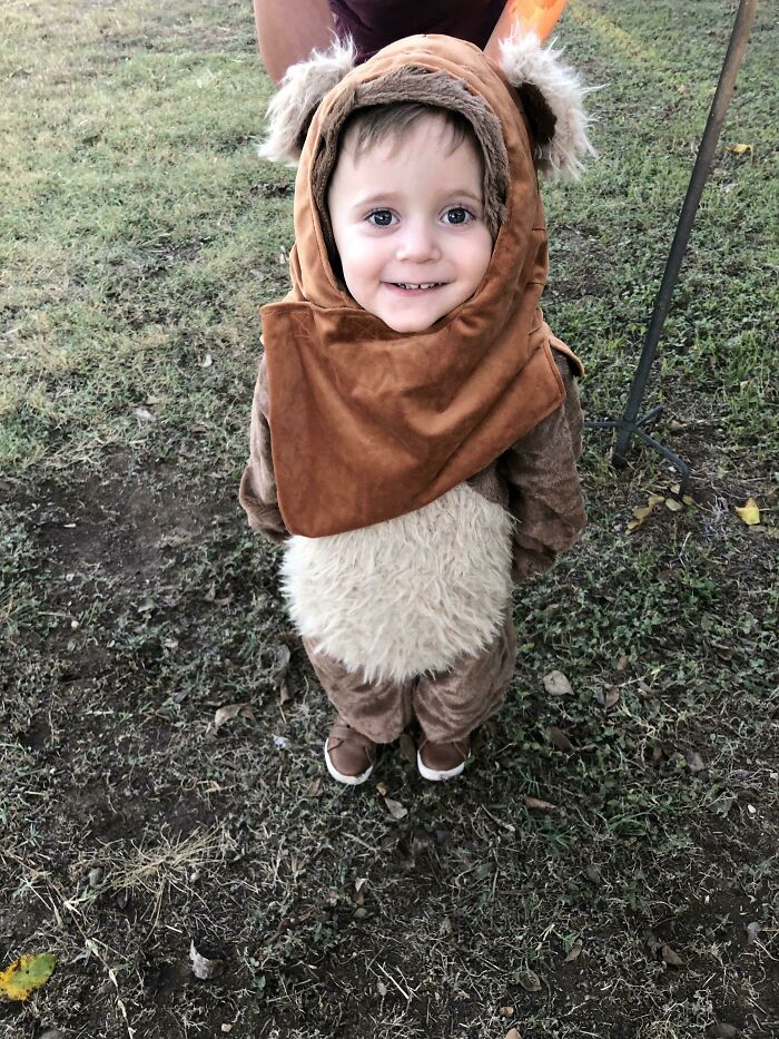 My Son In His Ewok Costume. Halloween Might Look Different But We Still Had Fun Dressing Up