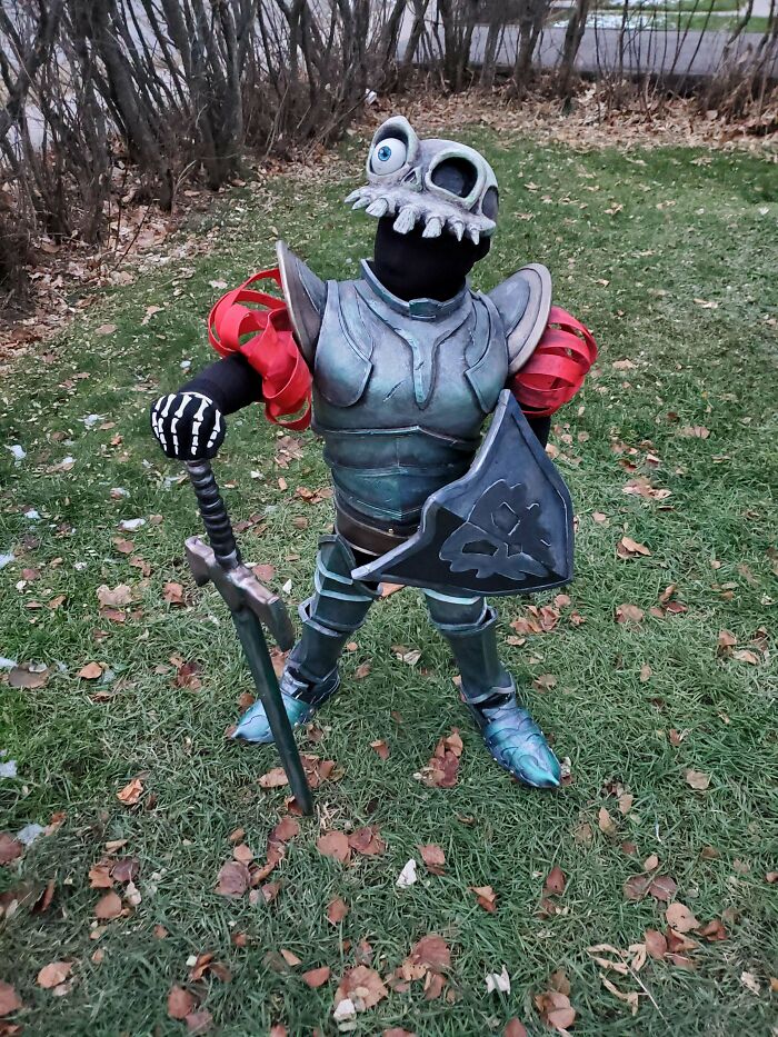 Sir Daniel Fortesque Costume I Made For My 6-Year-Old Son. It's His Favourite Character From The Game Medievil