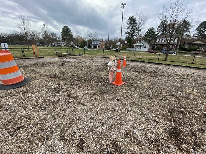 My Toddler And I Walked To The Park... Just To Find That The Whole Playground Has Been Removed