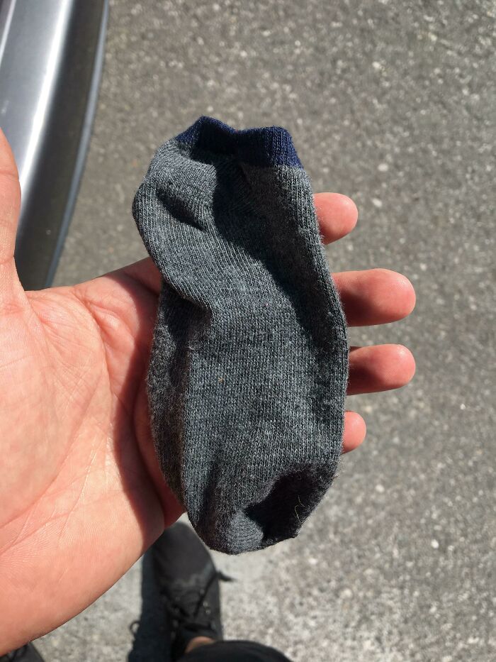 Drove 45 Mins To The Store Thinking I Had My Mask In My Pocket. It Was A Baby Sock