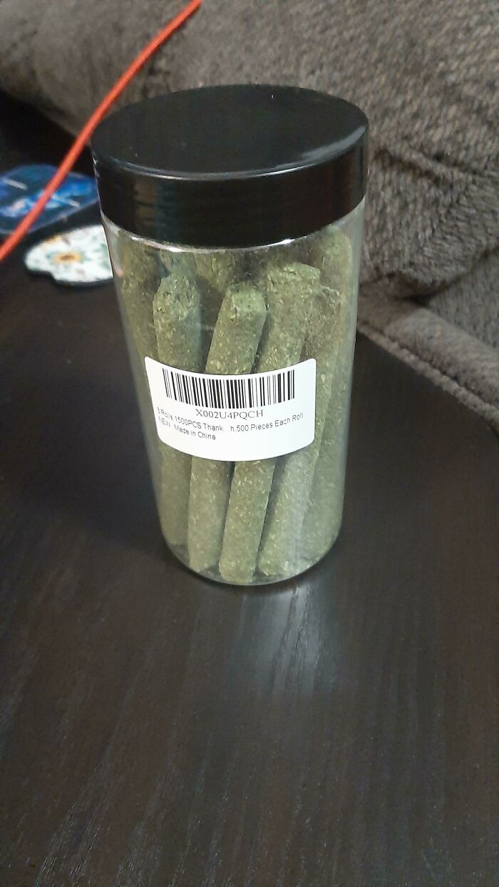Wife Ordered Rolls Of Thank You Stickers On Ebay. This Came Instead. Already Called For Return. What Are They? Green Cylindrical Rolls Of What Smell Like Green Tea? I'm A Big Tea Drinker And That's What I Think