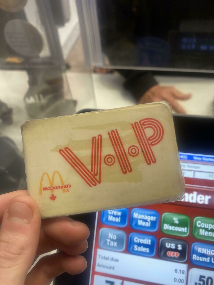 An Elderly Customer Came In Today With A Mcdonalds Vip Card