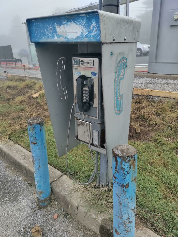 Saw A Payphone With The Telephone Still Attached