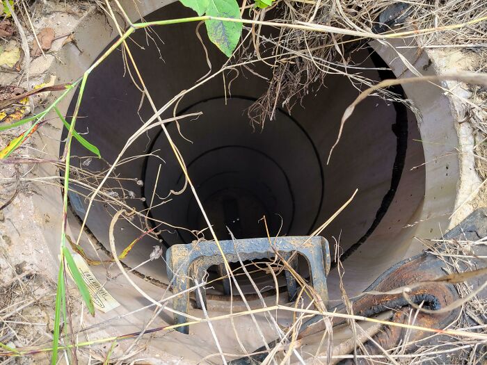 Going Back Through Sewer Inspection Photos And I Realized Something Had Been Looking Back At Me From The Bottom Of A 12-Ft Deep Sanitary Manhole