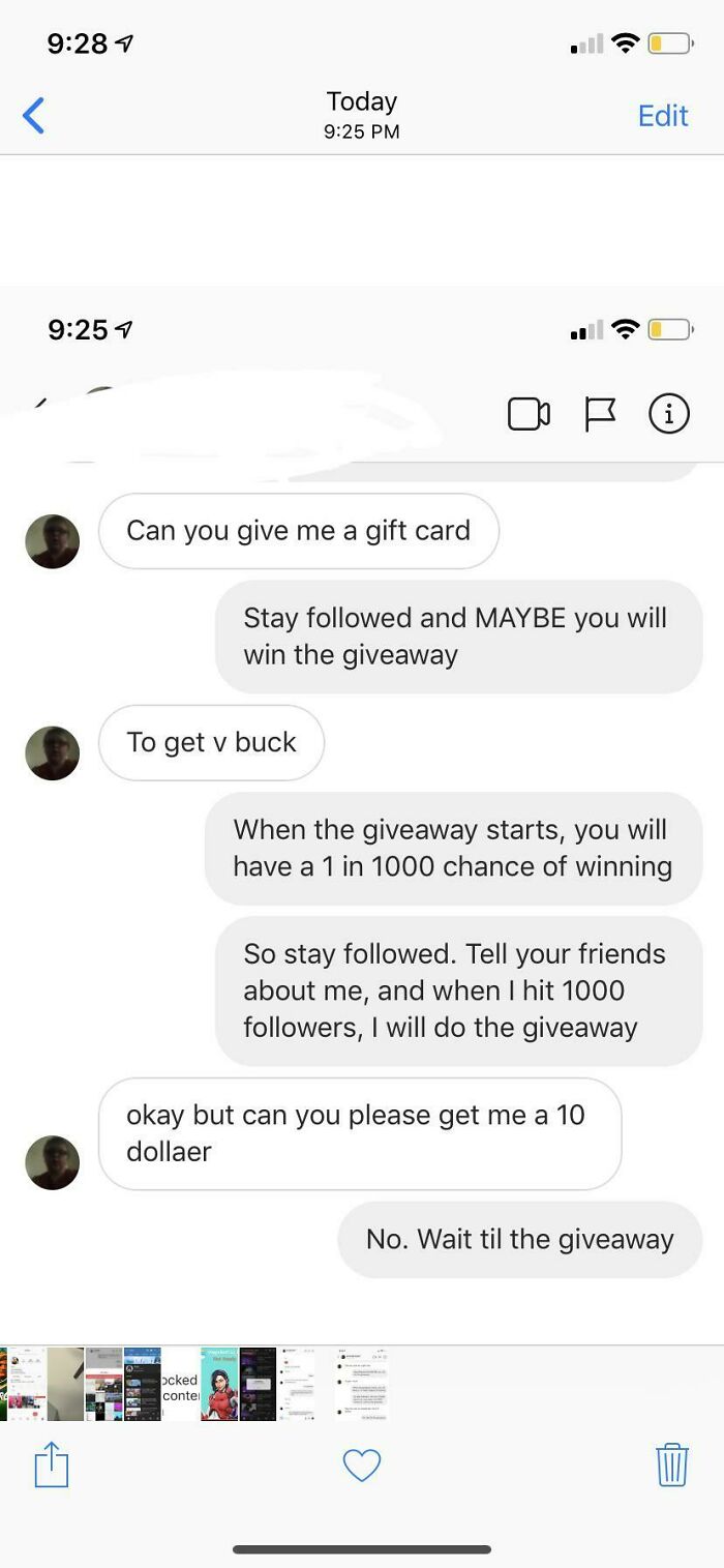 Guy Doesn’t Want To Wait For My Giveaway