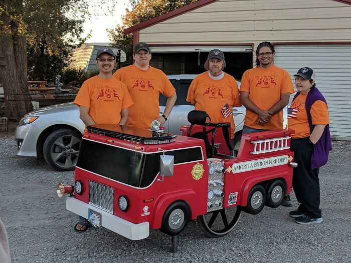 After Learning About The Magic Wheelchair Program At Nation Of Makers, Our Makerspace Built This Fire Truck For A Wheelchair Bound Kid’s Halloween Costume