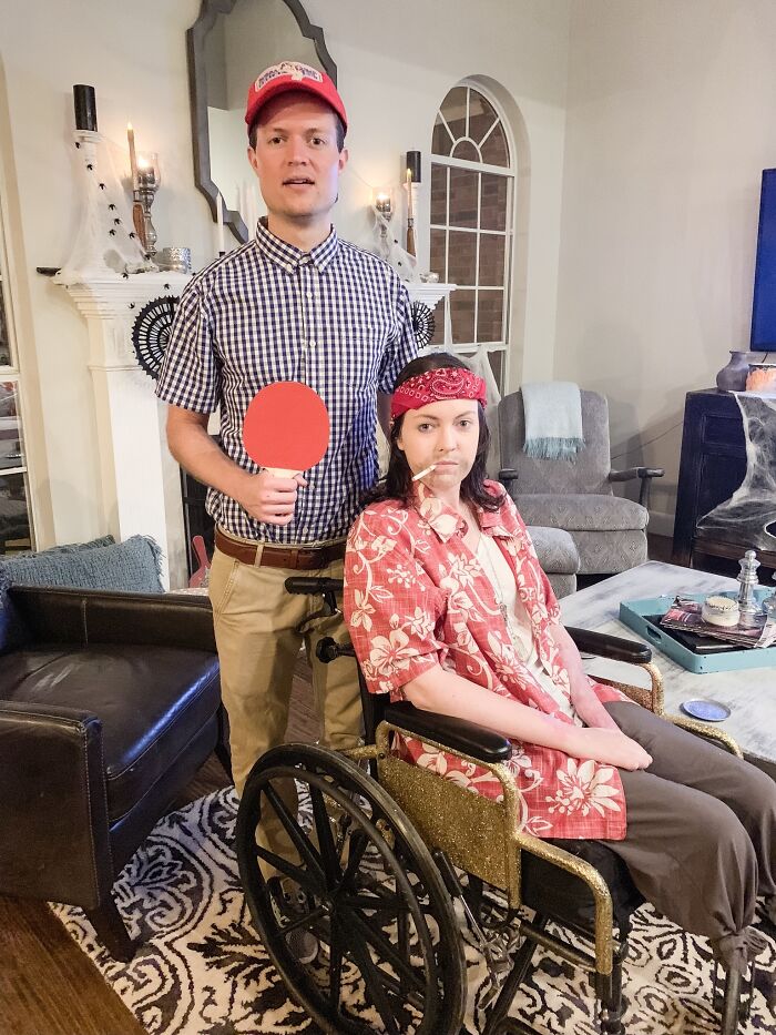 Its My First Halloween As A Double Below The Knee Amputee And My Husband And I Went As Forrest Gump And Lieutenant Dan