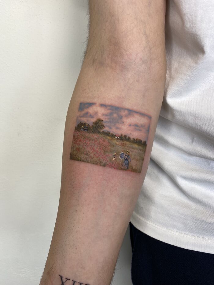 A Small Painting. Les Coquelicots (Monet) By La Fragile At White Whale Tattoo Society (Padua, Italy)
