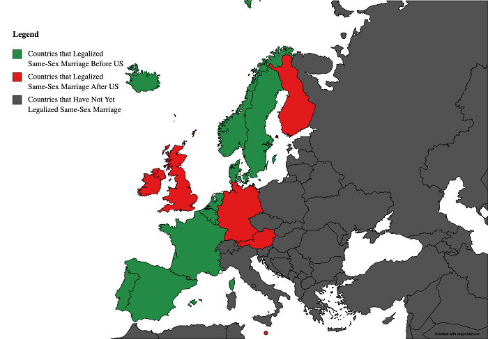 Same-Sex Legalization In Europe As Compared To The Us