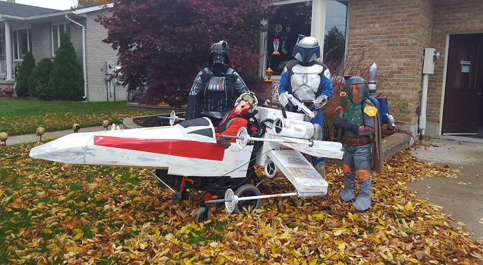 Star Wars Family Halloween With Wheelchair Xwing
