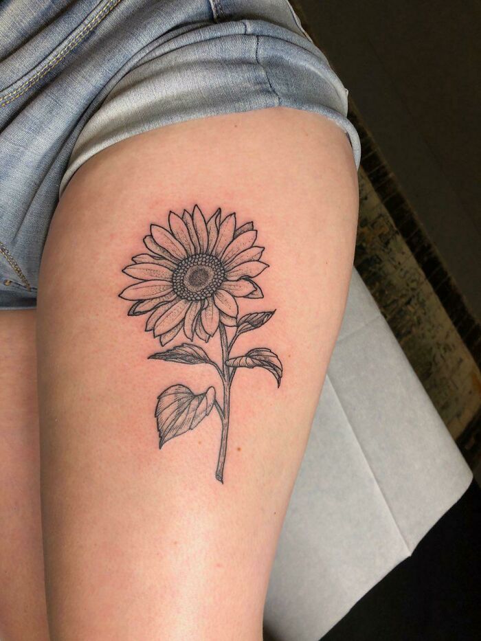 Sunflower Tattoo By Dawn At Sweet Needles Tattoo In SLC, UT!