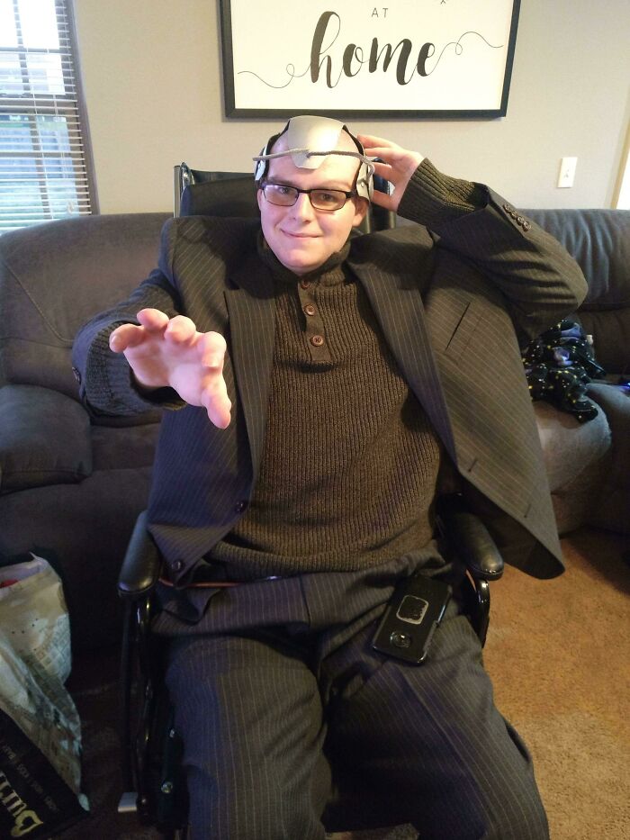 I Got Into A Car Accident 2 Months Ago And Have To Be In A Wheelchair. So I Went With What I Had For My Costume. I Went As Professor X