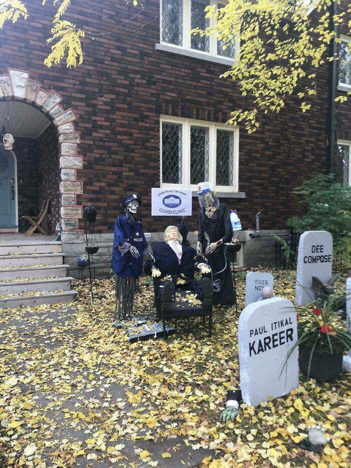 Got Such A Kick Out Of Our Neighbor's Timely Halloween Decorations