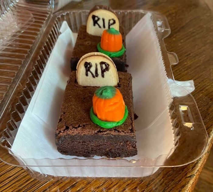 I Made These Tombstone Brownies For A Family Party Today