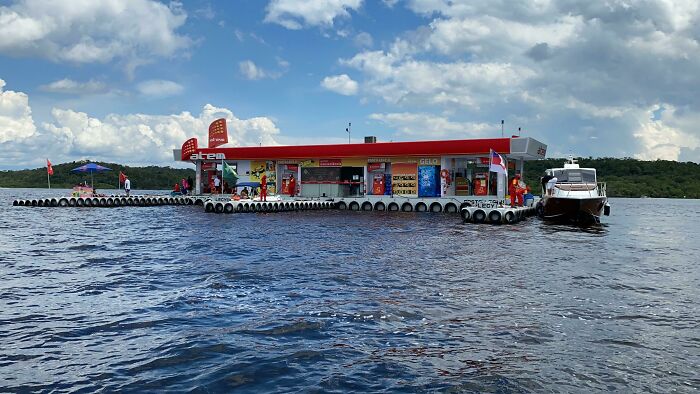 Gas Station In The River, Brazil