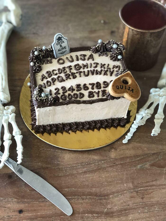 Made A Ouija Board Cake At Work