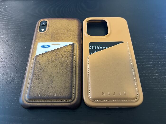 Old vs. New Leather Phone Case