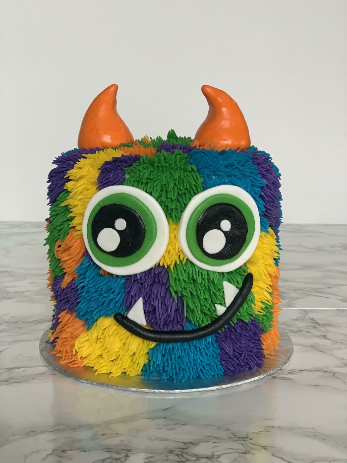 Made A Monster Cake For Halloween
