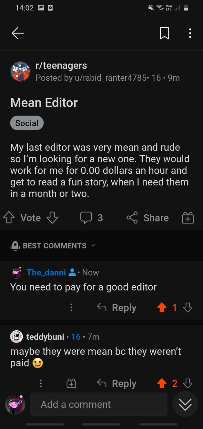 Wants A Free Editor