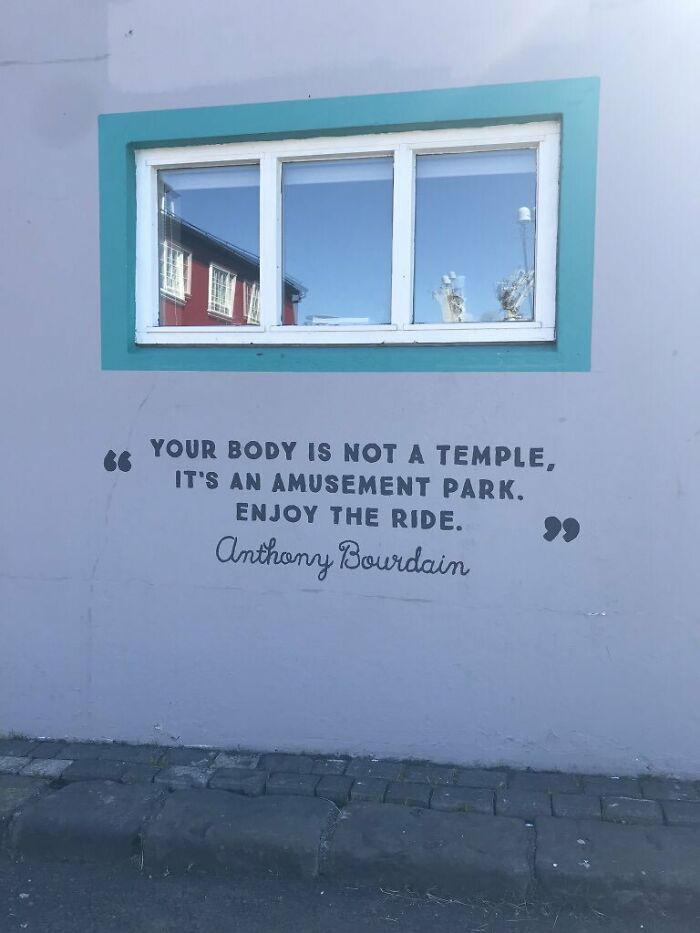Painted On The Side Of A Little Cafe In Iceland