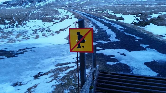 There Are "No Poop" Signs In Iceland