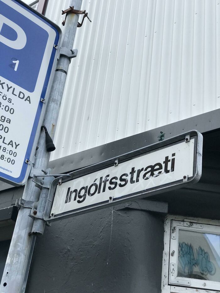 Looked Up And Saw A Tiny Solder On This Street Sign In Reykjavik Iceland