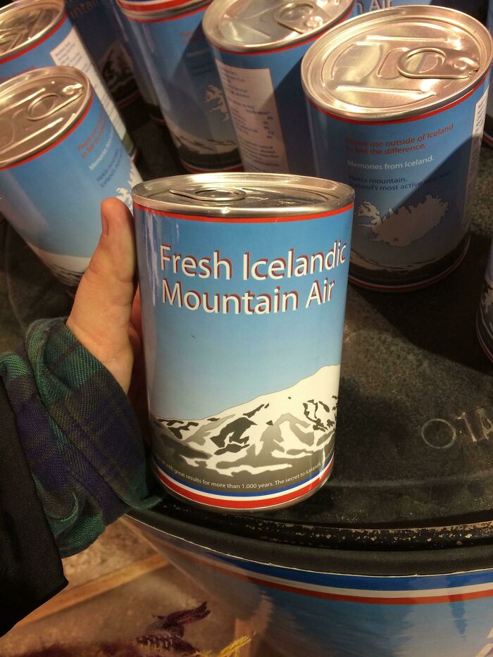 They Sell Icelandic Air In A Can At Gift Shops In Iceland