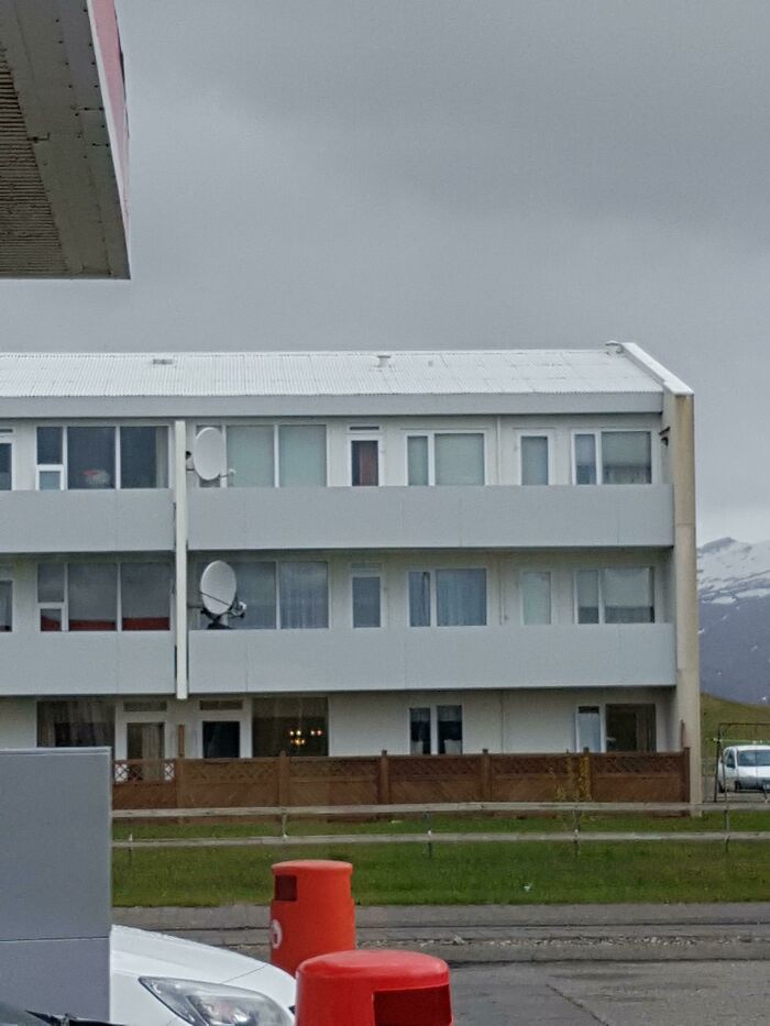 The Satellites In Iceland Are Almost Pointed Down Because It's So Far North