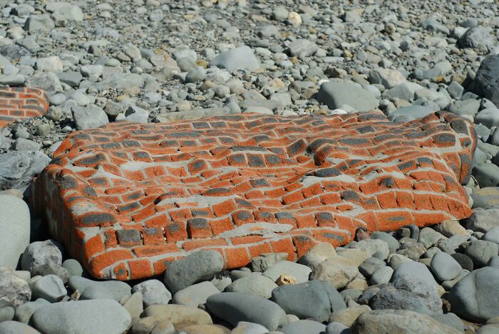 Brick Wall Worn Down By The Sea
