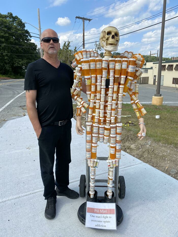 The Pill Man Who Stands Outside CVS And Walgreens Sharing His Story Of Addiction And Recovery. I Met Him Today. He Is 8 Years Clean