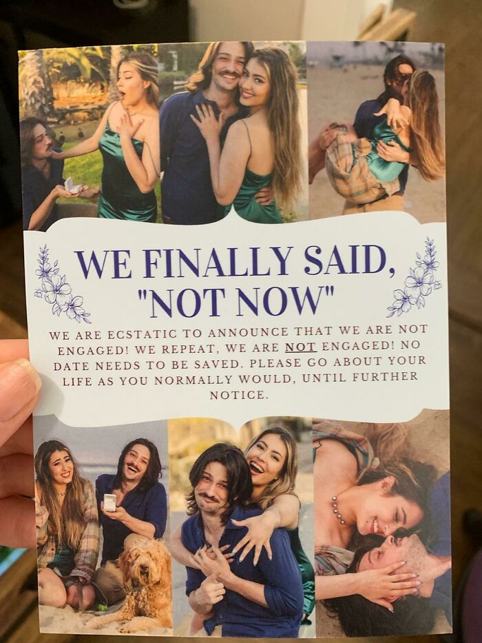My Best Friend's "Not Engagement" Announcement I Just Got In The Mail