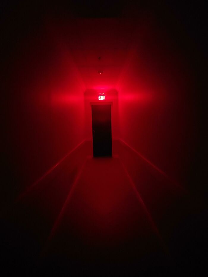Se apagaron las luces del pasillo y esto se veía surreal 