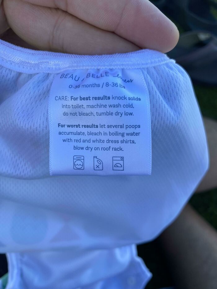 Tag On The Back Of Baby’s Swim Diaper