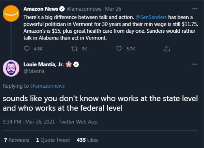 Amazon News Doesn't Know The Difference Between State Government And Federal Government