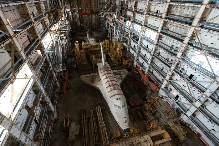 Soviet Buran Space Shuttles Abandoned In A Hangar For 25 Years. We Hiked 80km Across The Kazakhstan Desert To See Them Up Close