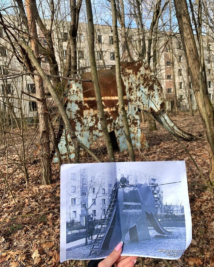 40 Years Later In The Same Place. Someone's Childhood Is Left Here. Pripyat - An Abandoned City In The Kiev Region Of Ukraine