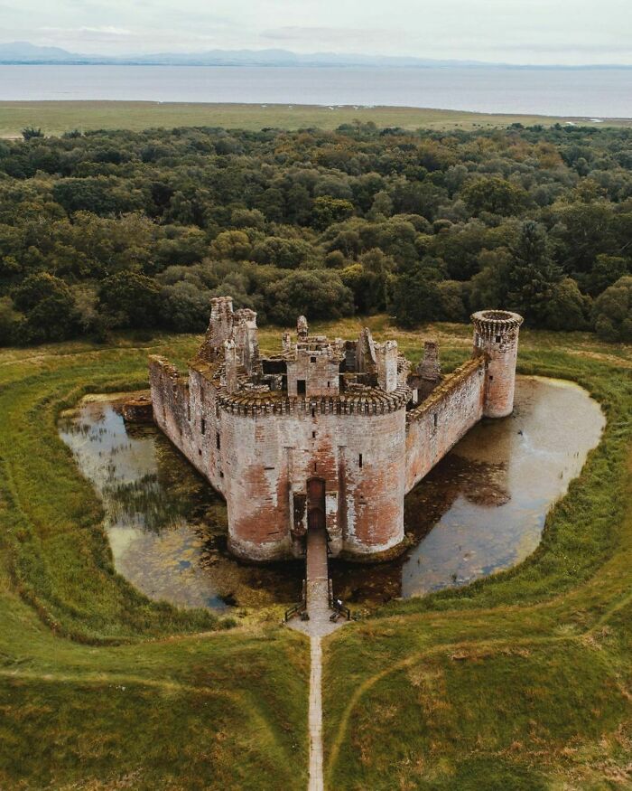 This Moated Castle In Scotland