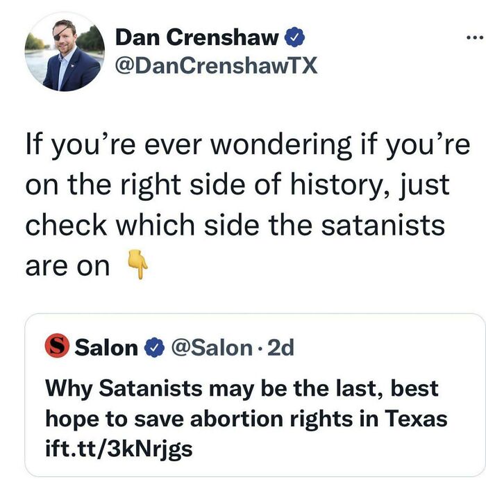 Dan Crenshaw Being Right For The Wrong Reasons