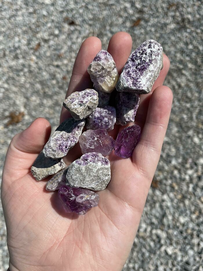Found Amethyst Pieces In A New Gravel Driveway