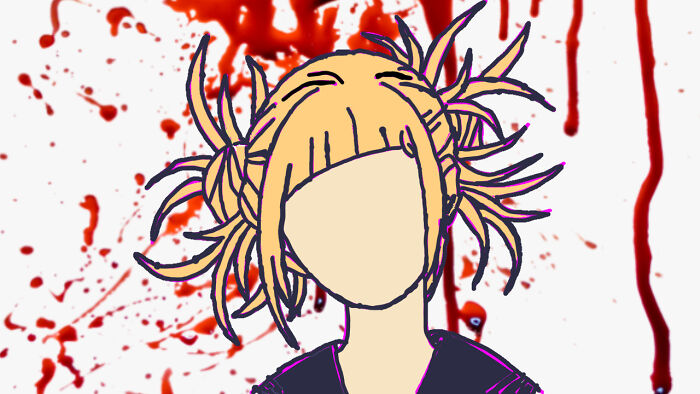 Himiko Toga (I Traced It But Than Chose The Colours But The Background Isn’t Mine And I Did It On My iPad)