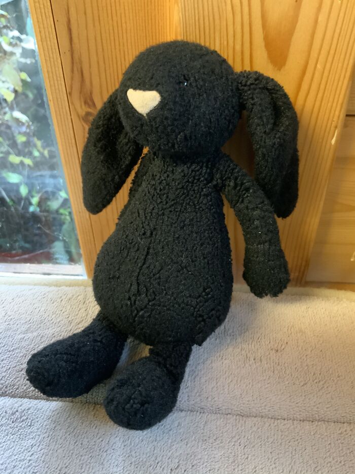 I Have Autism Too, I Love Plushies They Really Help My Anxiety! This Is Midnight The Rabbit He Comes Everywhere With Me In My Bag 🙂
